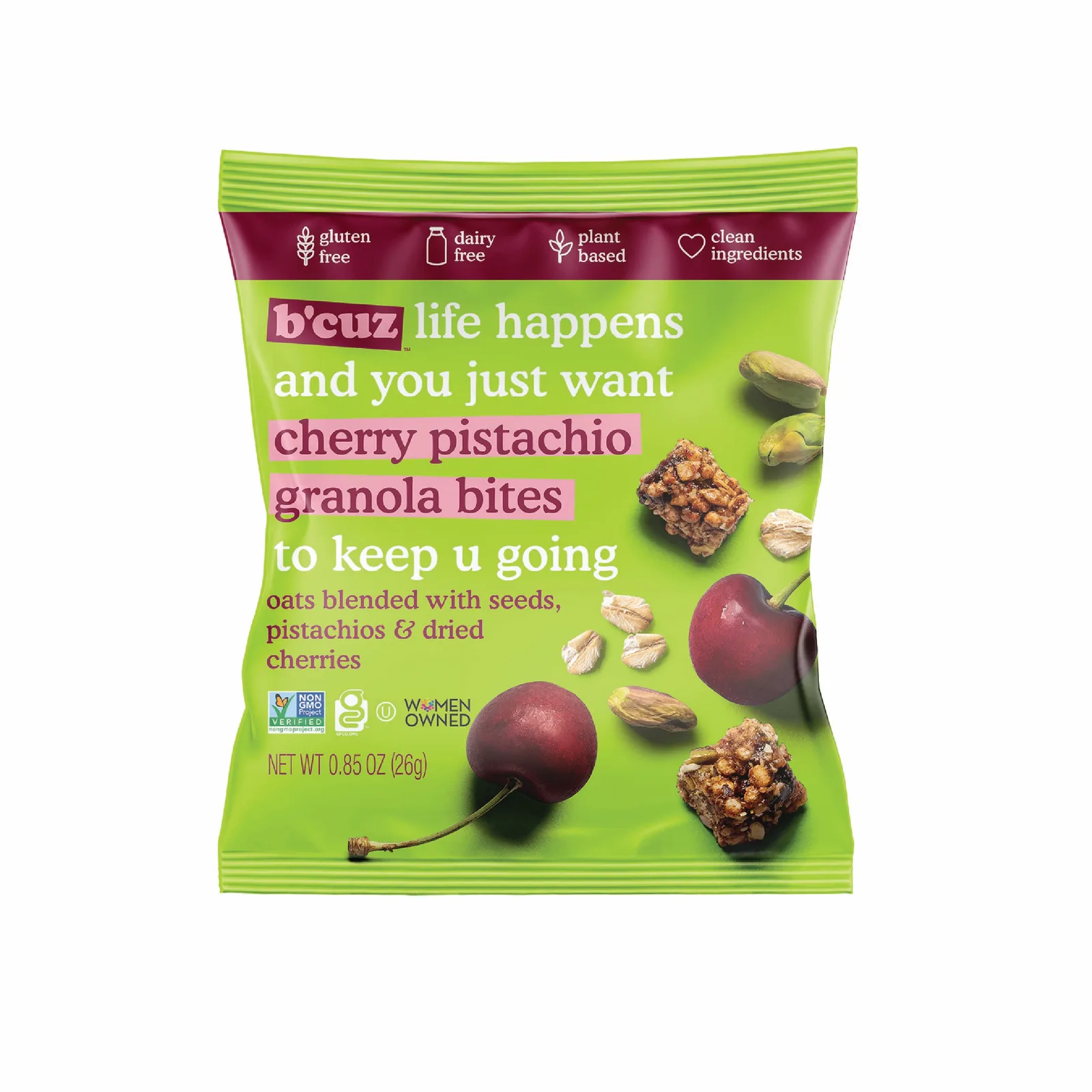 Cherry Pistachio Granola Bites