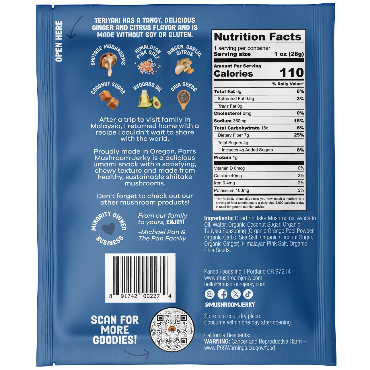 Teriyaki Mushroom Jerky